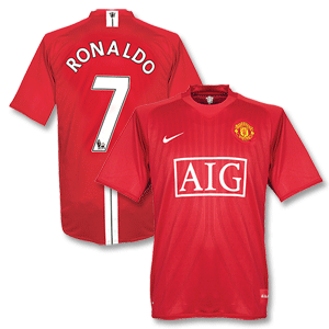 07-09 Man Utd Home shirt + Ronaldo No. 7