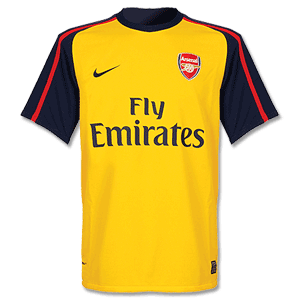 Nike 08-09 Arsenal Away Shirt Gold/Navy