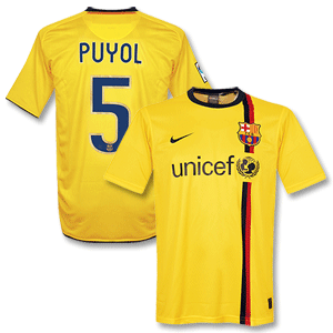 Nike 08-09 Barcelona Away Kick Off Shirt   Puyol 5