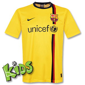 08-09 Barcelona Away Shirt - Boys