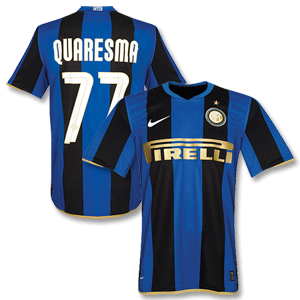 Nike 08-09 Inter Milan Home P2R Shirt   Quaresma 77