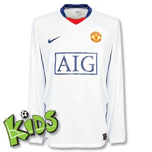 Nike 08-09 Man Utd Away L/S Shirt - Boys
