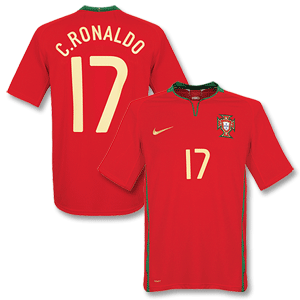 Nike 08-09 Portugal Home Shirt   C.Ronaldo No.17