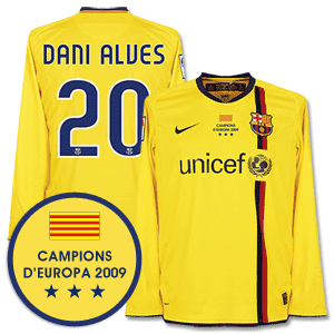 08-10 Barcelona 3rd L/S Shirt + Winners Transfers + Dani Alves 20 *Delivery Mid-June