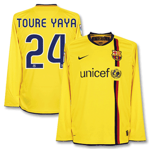 08-10 Barcelona 3rd L/S Shirt + Yaya Toure 24
