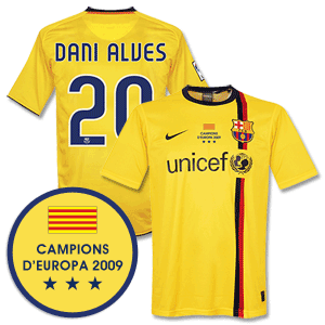 08-10 Barcelona 3rd Shirt + Winners Transfer + Dani Alves 20 *Delivery Mid-June
