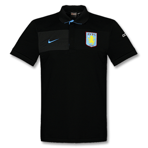 Nike 09-10 Aston Villa Travel Polo Shirt - Black