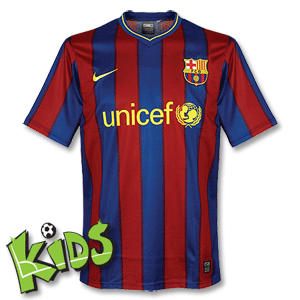 Nike 09-10 Barcelona Home Kick off Shirt - Boys