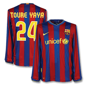 Nike 09-10 Barcelona Home L/S Shirt   Toure Yaya 24