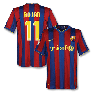 Nike 09-10 Barcelona Home Shirt   Bojan 11