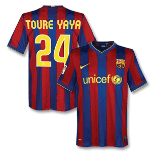Nike 09-10 Barcelona Home Shirt   Toure Yaya 24