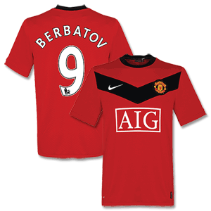 Nike 09-10 Man Utd Home Shirt   Berbatov 9