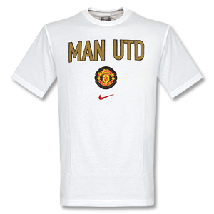 09-10 Man Utd S/S Graphic T-Shirt - White