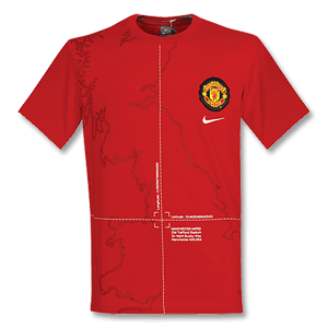 09-10 Man Utd S/S Graphic T-Shirt 2 - Red