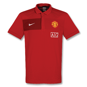 Nike 09-10 Man Utd Travel Polo Shirt - Red