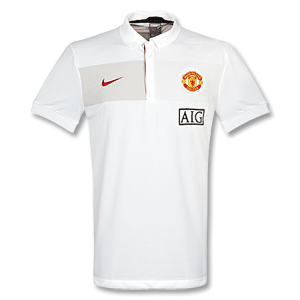 Nike 09-10 Man Utd Travel Polo Shirt - White
