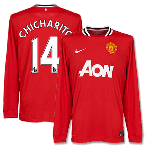 Nike 11-12 Man Utd Home L/S Shirt   Chicharito 14