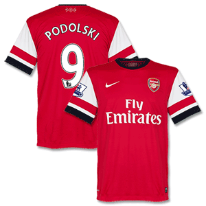 Nike 12-13 Arsenal Home Shirt   Podolski 9   P/L