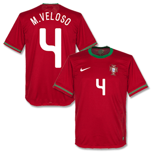 Nike 12-13 Portugal Home Shirt   M. Veloso 4 (Fan