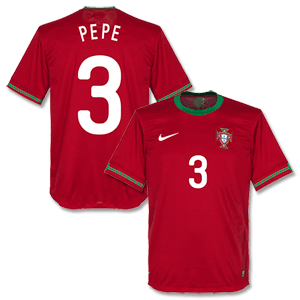12-13 Portugal Home Shirt + Pepe 3 (Fan Style)