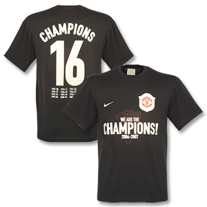Nike 2007 Man Utd P/L Champions T-shirt - black