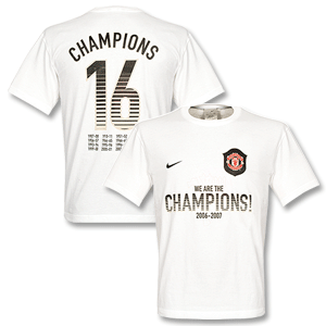 Nike 2007 Man Utd P/L Champions T-shirt - white
