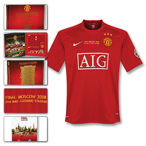 Nike 2008 Man Utd Limited Edition and#39;3 Starand39; Commemorative Shirt Box Set