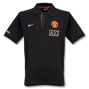 Nike 2008 Man Utd Polo Shirt - Black
