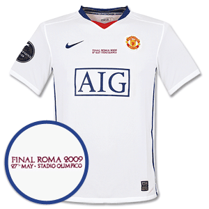 2009 Man Utd UCL Final Shirt + embroidery + 08-09 Champions Sleeve Patch *delivery mid-June