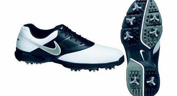 Nike 2013 Nike Heritage III Mens Golf Shoes ** New Out** White/Metallic/Silver/Black 6 UK
