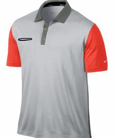 Nike 2014 Nike Lightweight Innovation Colour Block Golf Polo Shirt Light Base Grey/Turf Orange XL