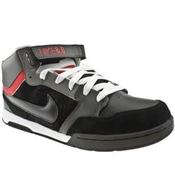Male 6.0 Air Mogan Mid Suede Upper Nike in Black and Grey