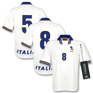 Nike 96-98 Italy Away Shirt   No. 14 - No Swoosh