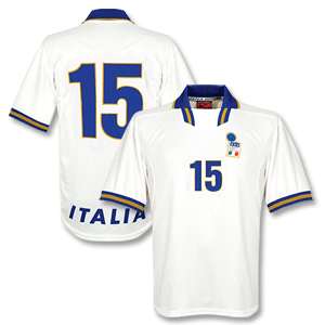 Nike 96-98 Italy Away Shirt   No. 15 - No Swoosh