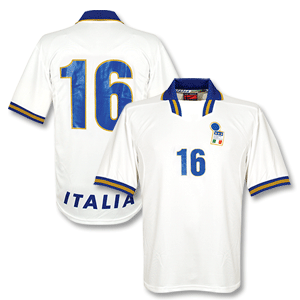 Nike 96-98 Italy Away Shirt   No.16 - No Swoosh