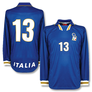 Nike 96-98 Italy Home L/S Shirt   No. 13 - No Swoosh
