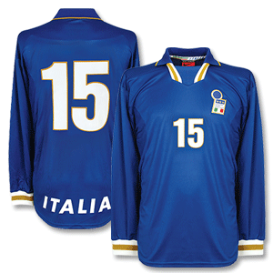 Nike 96-98 Italy Home L/S Shirt   No. 15 - No Swoosh