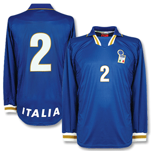 Nike 96-98 Italy Home L/S Shirt   No. 2 - No Swoosh
