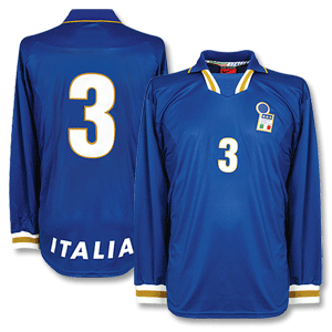 Nike 96-98 Italy Home L/S Shirt   No. 3 - No Swoosh