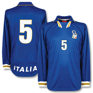 Nike 96-98 Italy Home L/S Shirt   No. 5 - No Swoosh