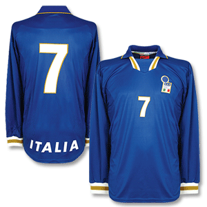 96-98 Italy Home L/S Shirt + No. 7 - No Swoosh