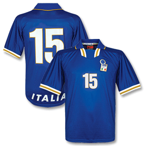 Nike 96-98 Italy Home Shirt   No. 15 - No Swoosh