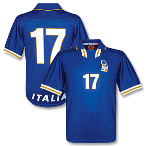 Nike 96-98 Italy Home Shirt   No. 17 - No Swoosh