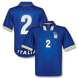 Nike 96-98 Italy Home Shirt   No. 2 - No Swoosh -