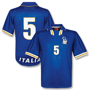 Nike 96-98 Italy Home Shirt   No. 5 - No Swoosh