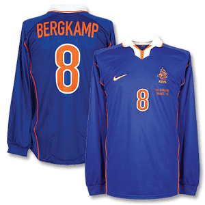 Nike 98-99 Holland Away L/S Shirt   Bergkamp 8  