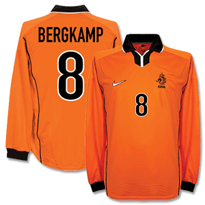 Nike 98-99 Holland Home L/S Players Shirt   Bergkamp