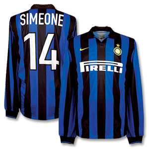 Nike 98-99 Inter Milan Home L/S shirt   Simeone No.14