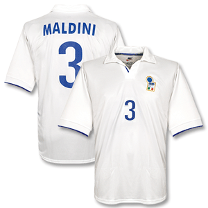 Nike 98-99 Italy Away Shirt   Maldini No. 3 - No Swoosh