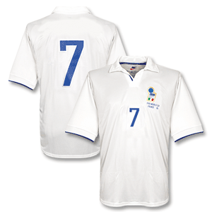 Nike 98-99 Italy Away Shirt - No Swoosh   No 7   FIFA